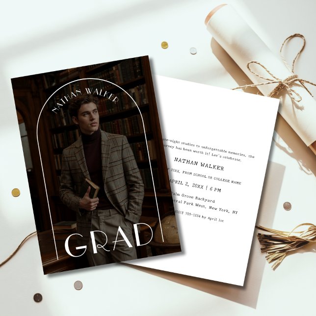 Invitation Vintage classique Retro Gras Gras Arc Photo (Créateur téléchargé)