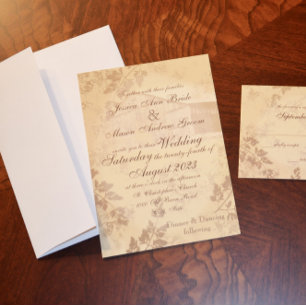 Invitation Vintage Country Barn Mariage