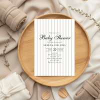 Vintage Country Club Baby shower de taille rayée