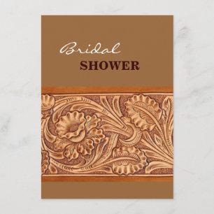 Invitation vintage cowgirl mode sud-ouest cuir