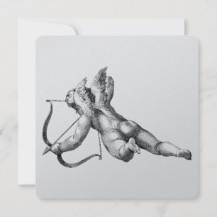 Invitation Vintage Cupid et Flèche Amour Cherub Angel