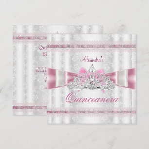 Invitation Vintage Damask Quinceanera 15ème anniversaire