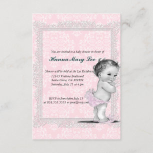 Invitation vintage de baby shower