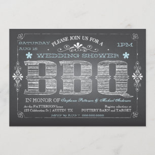 Invitation vintage de BBQ de wedding shower de