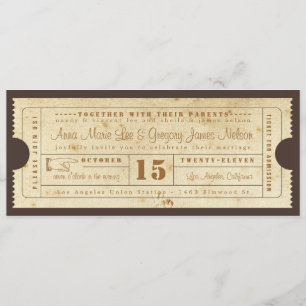 Invitation vintage de billet