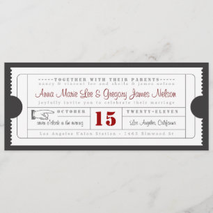 Invitation vintage de billet