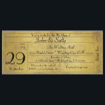 Invitation vintage de billet de mariage de style<br><div class="desc">Invitation vintage de billet de style de mariage.</div>