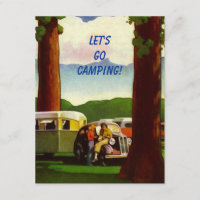 Invitation vintage de campeurs de rétro