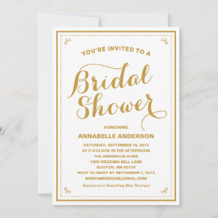 Invitation vintage de douche nuptiale