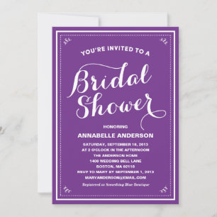 Invitation vintage de douche nuptiale