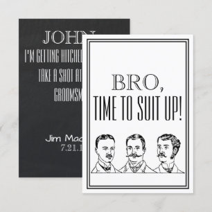 Invitation Vintage de Groomsman ou Best Man
