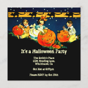 Invitation vintage de Halloween