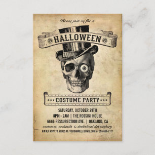 Invitation vintage de Halloween - partie de