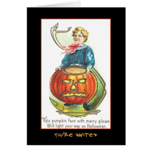 Invitation vintage De La Fête D'Halloween Avec Un 