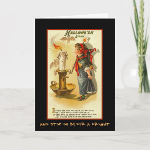 Invitation vintage De La Fête D'Halloween Avec Un