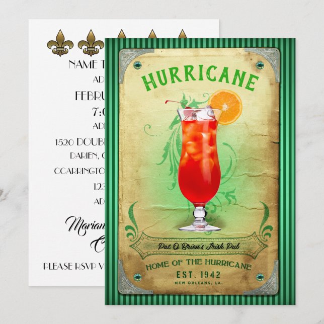 Invitation vintage de la partie des signes (Devant / Derrière)