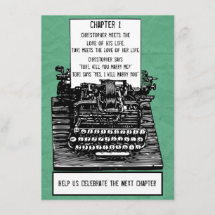 Invitation Vintage de machine à écrire