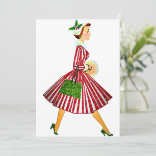 Invitation vintage de Noël 1950