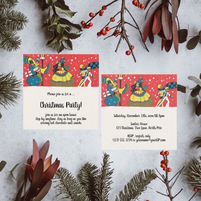 Invitation vintage de Noël victorienne (Créateur téléchargé)