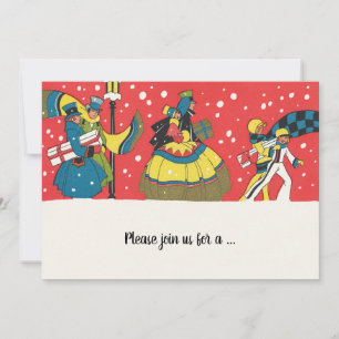 Invitation vintage de Noël victorienne