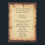 Invitation vintage de parchemin<br><div class="desc">épouser/invitation de partie</div>