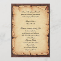 Invitation vintage de parchemin