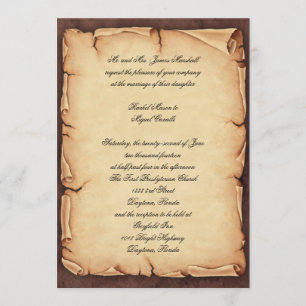 Invitation vintage de parchemin