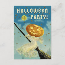Invitation vintage de partie de Halloween