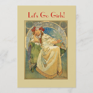 Invitation vintage de partie de Nouveau