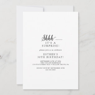 Invitation vintage de partie surprise de script