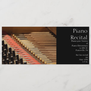 Invitation vintage de piano
