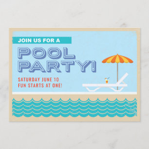 Invitation vintage de réception au bord de la