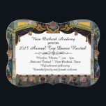 Invitation vintage de théâtre de considérant de<br><div class="desc">La zone frontalière de cette invitation montre un théâtre vintage avec des balcons,  des colonnes,  des rideaux tassled et l'orchestre à l'avant. Texte personnalisable.</div>