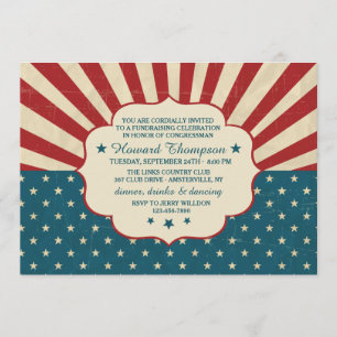 Invitation vintage d'élection