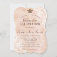 Vintage dentelle Rose Vieux papier Parti de gradua