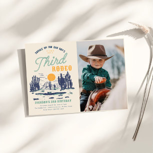 Invitation Vintage Désert Western Wild West 3e anniversaire