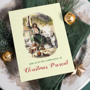Invitation Vintage Dickens Ghost Une fête de Noël Carol