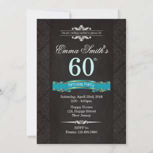 Invitation vintage du 60e anniversaire