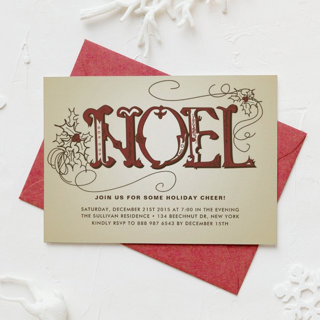 INVITATION vintage DU PARTI NOEL NOËL NOËL (Créateur téléchargé)