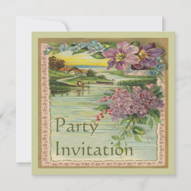 Invitation Vintage du Parti victorien (Devant)
