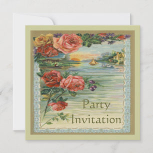 Invitation vintage du Victorian Party