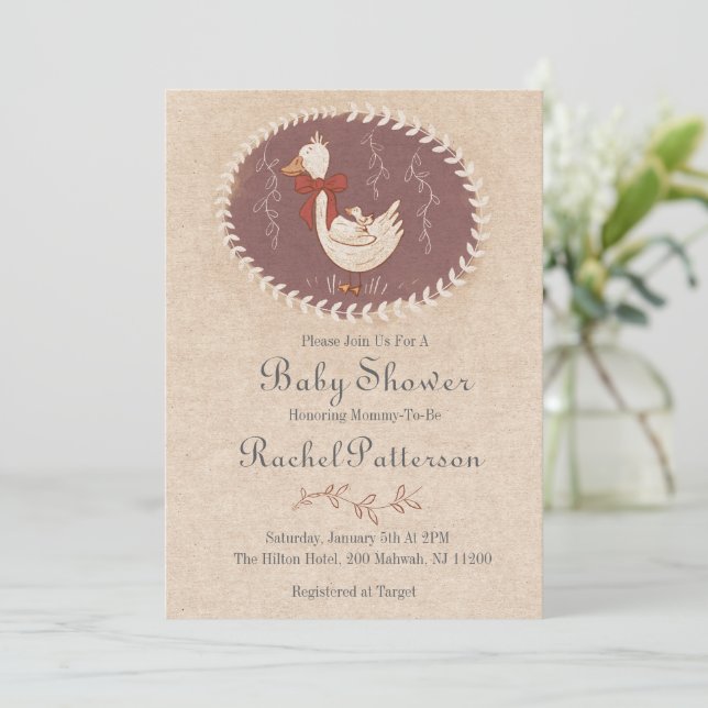 Invitation Vintage Duckling (Debout devant)