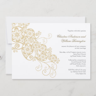 Invitation Vintage Elegant Boho Floral Paisley Mariage Invita