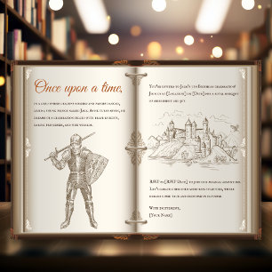 Invitation Vintage Fairy Tale Book Jour d'anniversaire