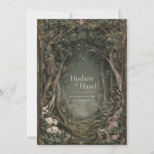 Invitation Vintage Fairytale Forest Ornate Frame Mariage
