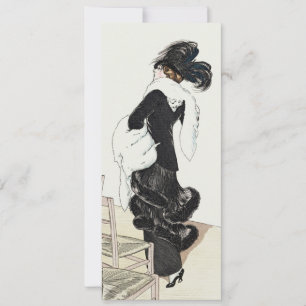 Invitation Vintage Fashion Lady, Fête d'anniversaire de Haute