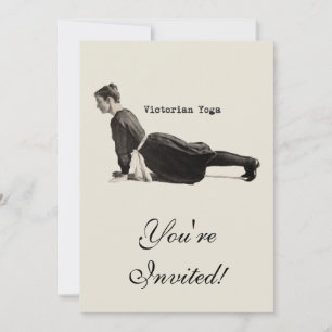 Invitation Vintage femme Yoga debout chien