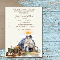 Vintage ferme 50e anniversaire Tractor Party