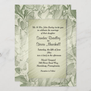 Invitation Vintage Feuilles d'olive
