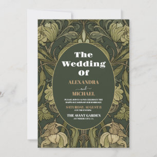 Invitation Vintage Floral Art Nouveau Mariage